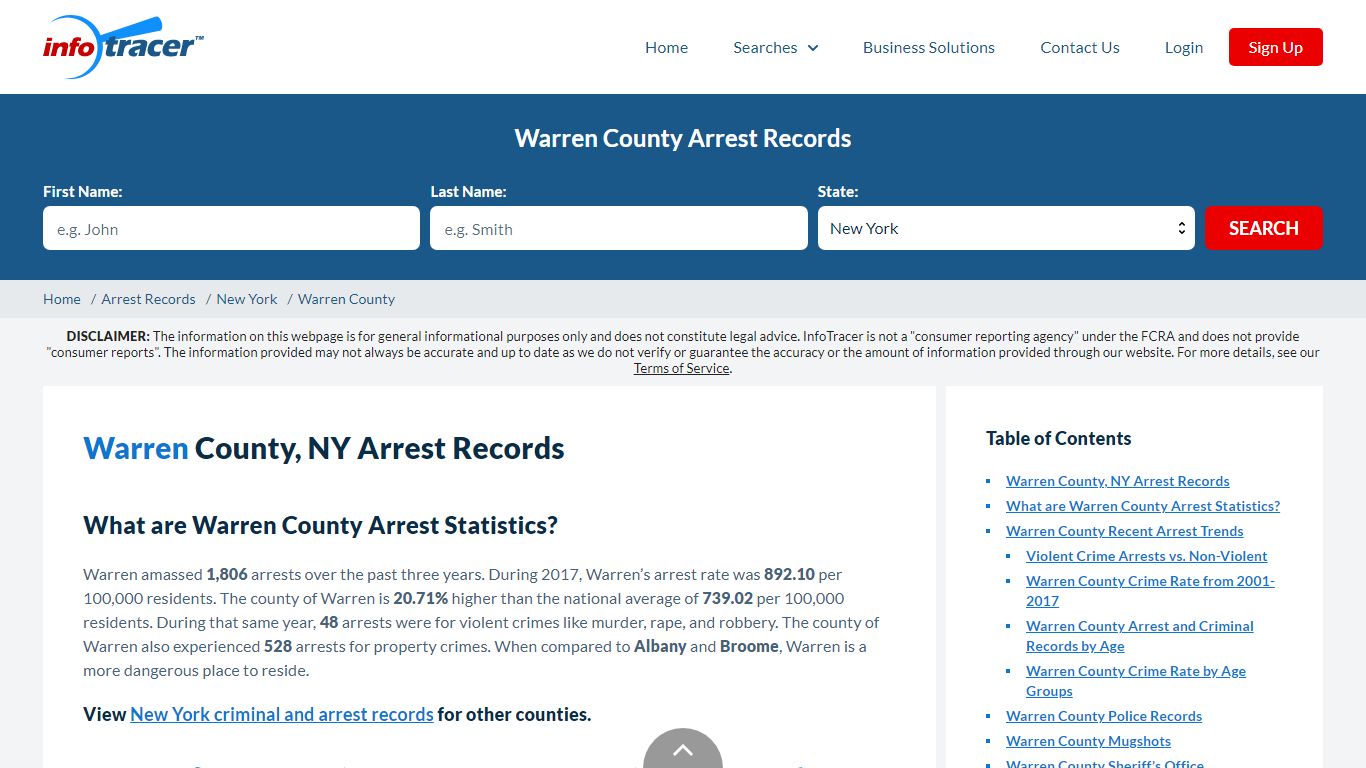 Warren County, NY Arrests, Mugshots & Jail Records - InfoTracer