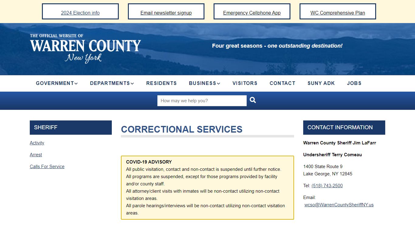 CORRECTIONAL SERVICES | Warren County